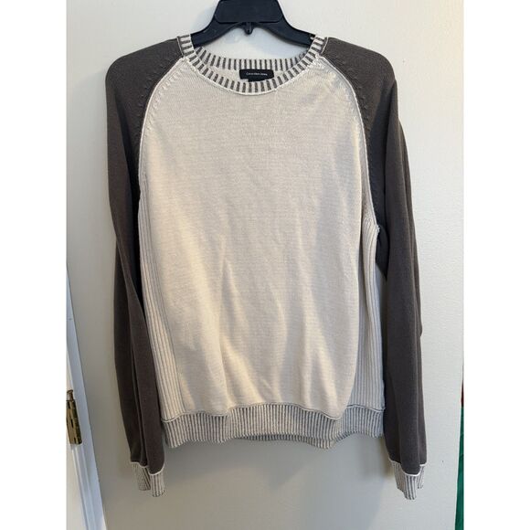 Calvin Klein Jeans Other - Calvin Klein Jeans Men’s XL Colorblock Crewneck Sweater - Beige and Brown